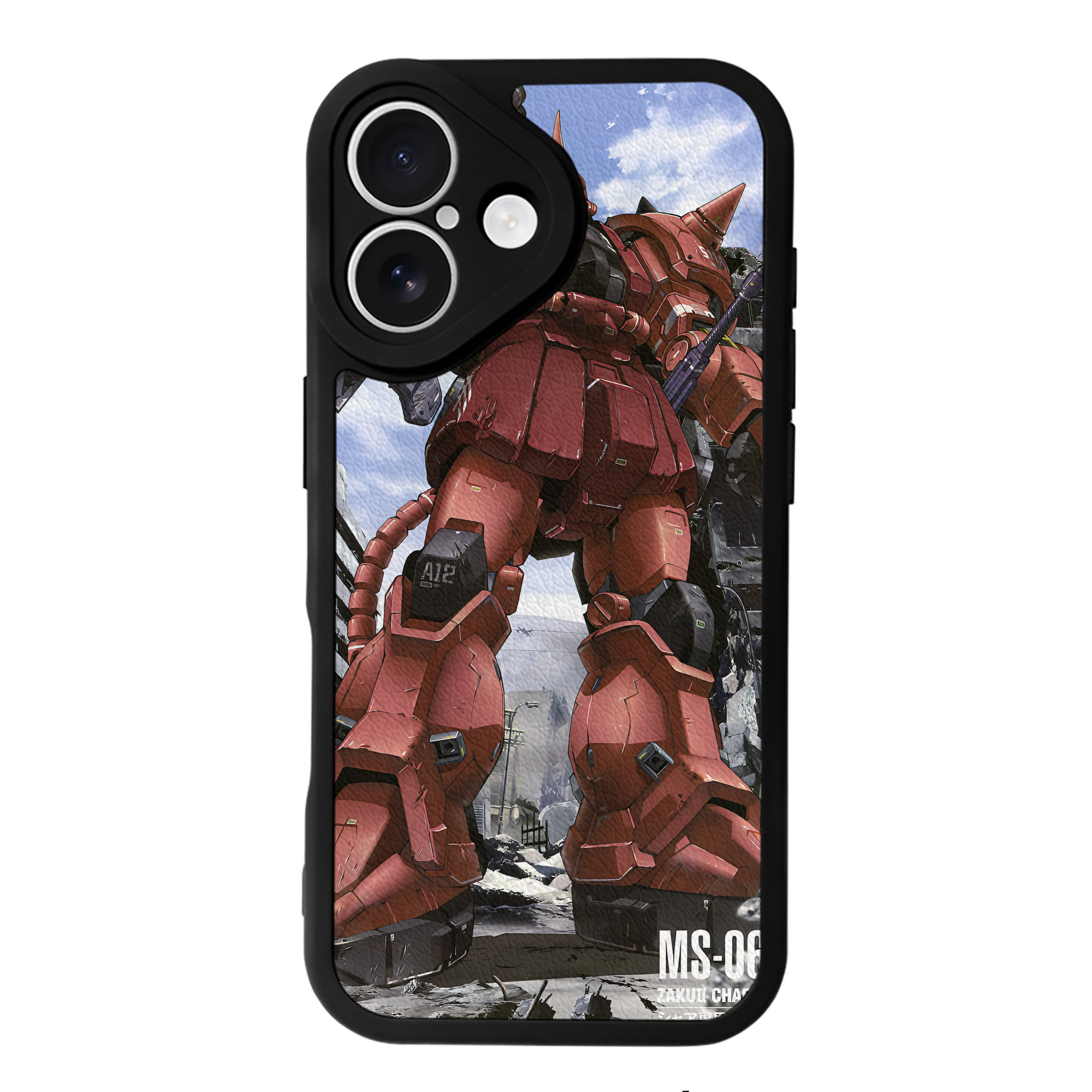 （画像用） 機動戦士ガンダム Mobile Suit Gundam 【iPhone 16シリーズ対応】シリコンスマホケース（レザー調） 材質：シリコン